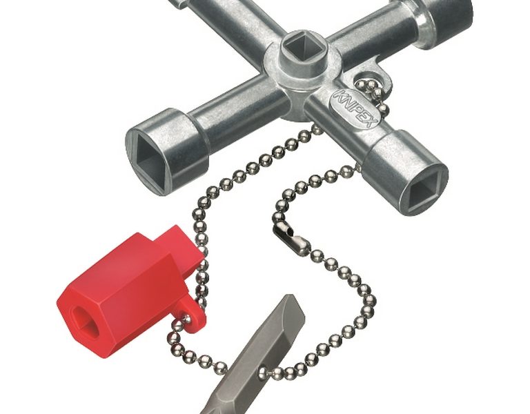 Llave para armarios de control para armarios y sistemas de paso estándar 76 mm Cat. No. 00 11 03