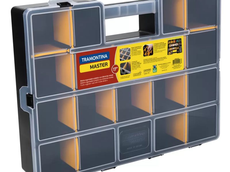 CAJA ORGANIZADORA 17" PLASTIC C/14 DIVISIONES CAT. NO. 43805/017