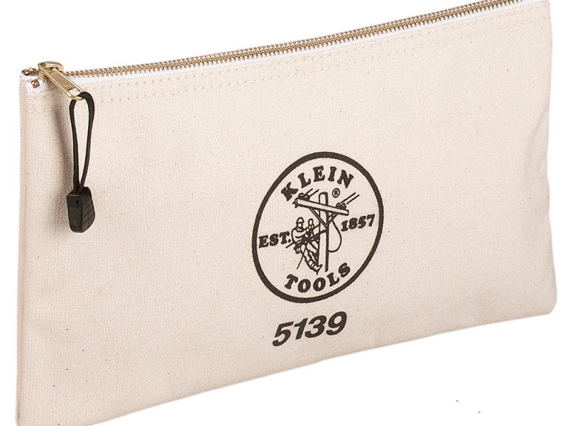 Bolso con cierre relámpago de lona Cat. No. 5139