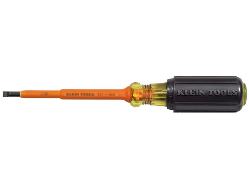 DESTORNILLADOR PLANO (MANGO-HOJA)AISL 1/4"x 4" (1000 V) CAT. NO. 601-4-INS