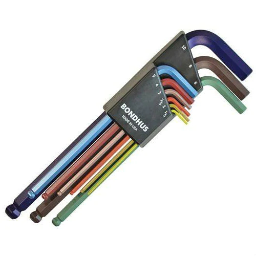 JGO /LLAVES HEXAG EN L(9 PZS)PUNTA BOLA ACAB COLOR (1.5 A 10 CAT. NO. 69499