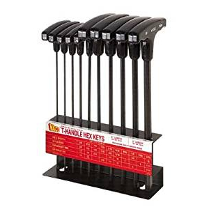 JGO. DE LLAVES ALLEN-MANGO PLAST."T"-9 PZS CAT. NO. 70153