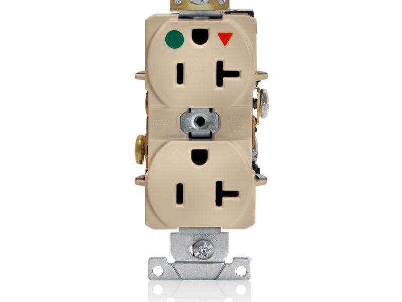 TOMA CORRIENTE DOBLE POL T/A. 20A-125V-NARANJA-GRADO(IND-HOS Cat. No.8300-IG