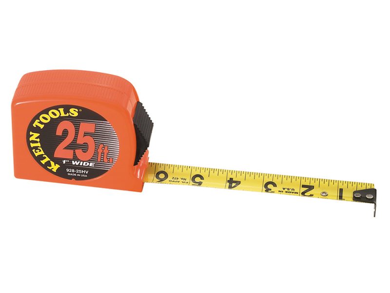 Cinta de medición de 7,6 m y estuche de alta visibilidad Cat. No. 928-25HV