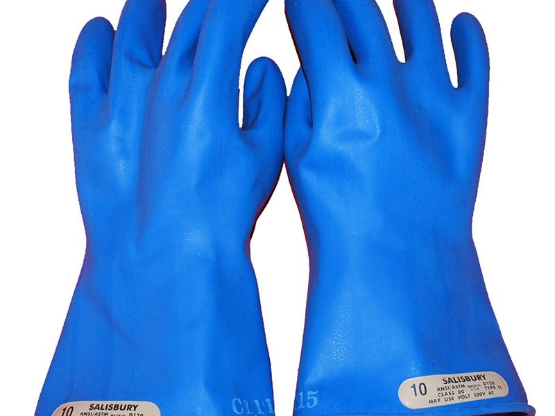 Guantes para electricistas de alto voltaje, clase 00 (500 V) - Tamaño 9.5 Cat. No. E0014BL  9H