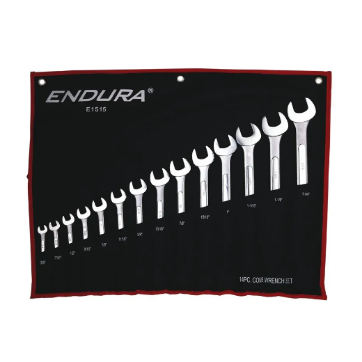 JGO DE LLAVES MIXTAS (14 PZS)ACERO/CARBON CAT. NO. E1515