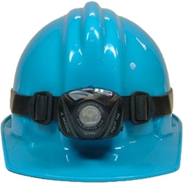 Luz de seguridad para casco con 4 bombillas LED de ajuste Cat. No. CY3-LED