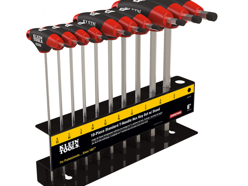 JGO. DE LLAVES ALLEN TIPO T 10 PIEZAS 9" CAT. NO. JTH910E