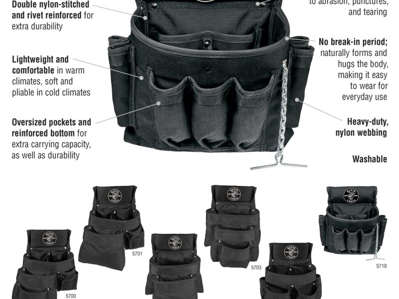 Portaherramientas de 8 bolsillos serie PowerLine™ Cat. No. 5718