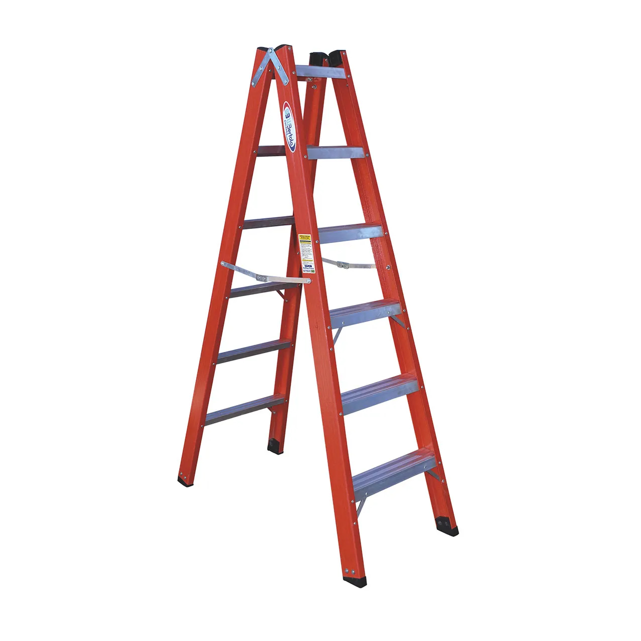 Escalera Tesoura aluminio/fibra dupla 1.50m - carga de trabajo 102kg - ANSI 14.5 (tipo II) Cat. No. TAFD5