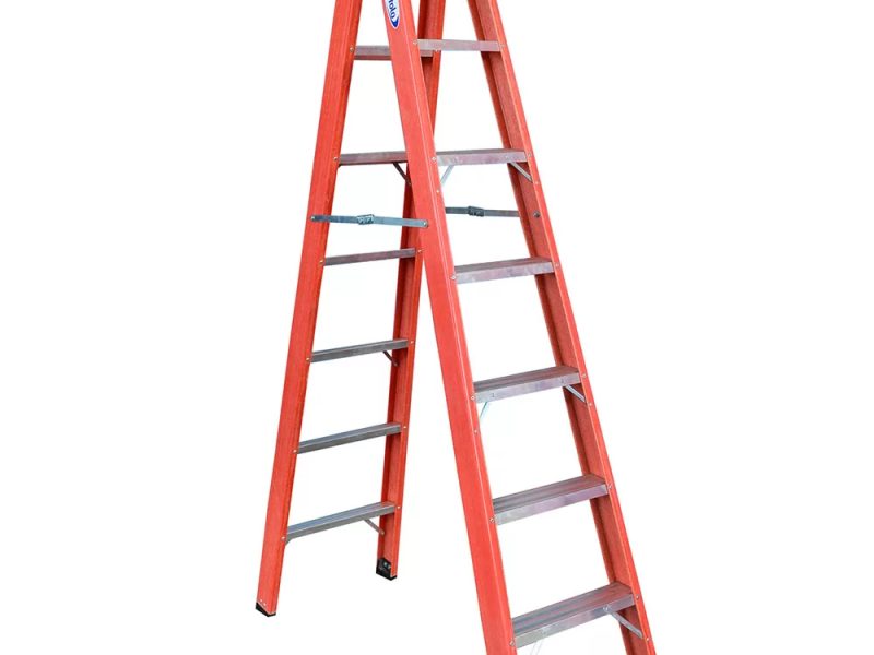 Escalera Tesoura aluminio/fibra dupla 2.10m - carga de trabajo 102kg - ANSI 14.5 (tipo II)