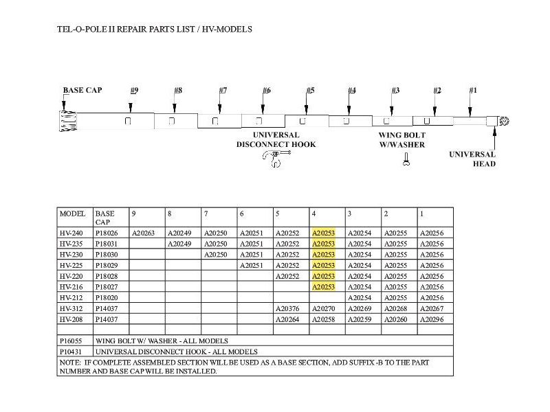 SECCION # 4 P/PERTIGA HV CAT. NO. A20253