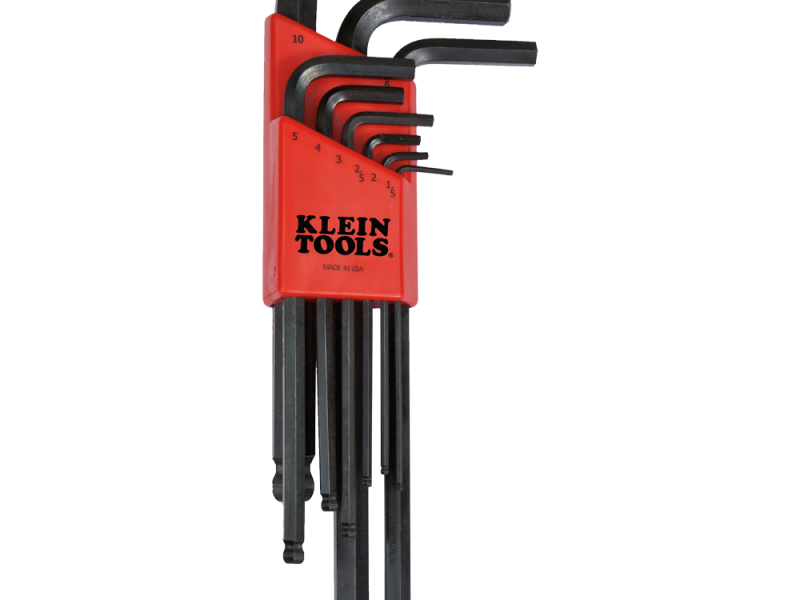 Organizador con juego de llaves hexagonales métricas estilo L con punta de bola, 9 piezas Cat. No. BLMK10