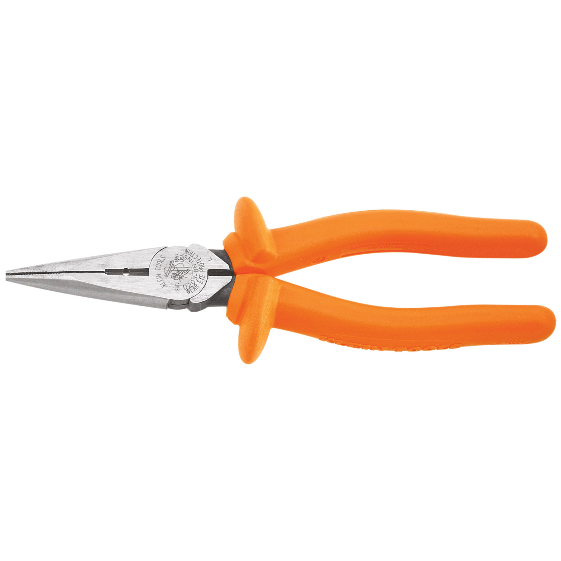Pinzas de 225 mm de punta con aislamiento Cat. No. D203-8-INS