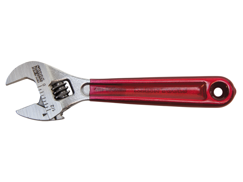 Llave ajustable de 114 mm con mango bañado en plástico Cat. No. D506-4