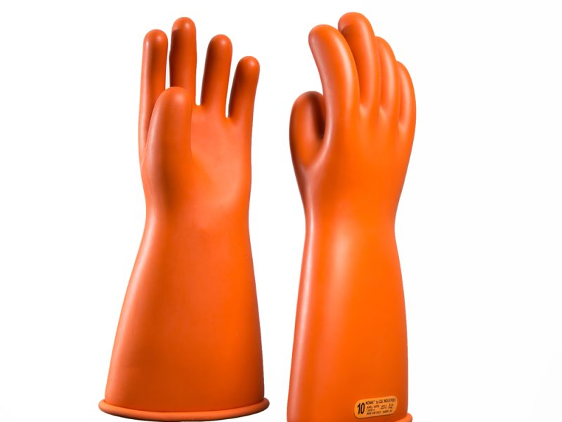 GUANTES AISLADO CLASE 4 BICOLOR(NARANJA-NEGRO)